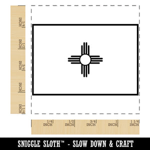 New Mexico Flag Square Rubber Stamp for Stamping Crafting