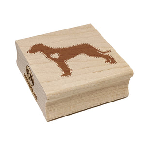 Rhodesian Ridgeback Dog with Heart Square Rubber Stamp for Stamping Crafting