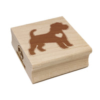 Rough Coated Jack Russell Terrier Parson Dog with Heart Square Rubber Stamp for Stamping Crafting