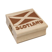 Scotland with Waving Flag Cute Square Rubber Stamp for Stamping Crafting