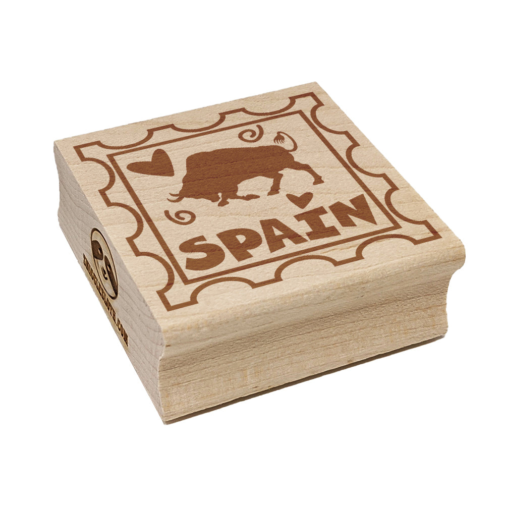 Spain Passport Travel Square Rubber Stamp for Stamping Crafting