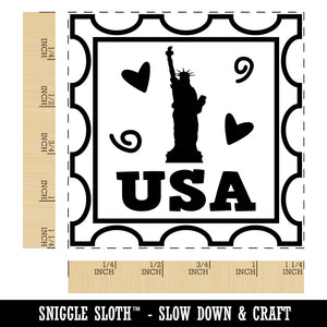 USA United States of America Passport Travel Square Rubber Stamp for Stamping Crafting