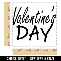 Valentine's Day Fun Text Square Rubber Stamp for Stamping Crafting