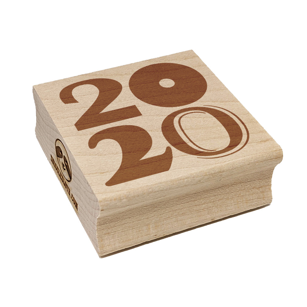 2020 Stacked Fun Text Square Rubber Stamp for Stamping Crafting