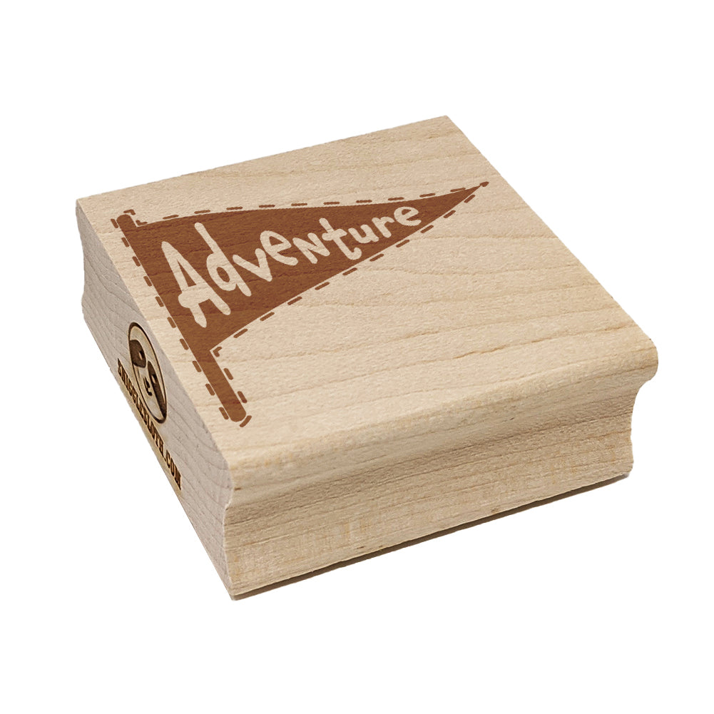 Adventure Flag Square Rubber Stamp for Stamping Crafting