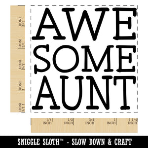 Awesome Aunt Fun Text Square Rubber Stamp for Stamping Crafting