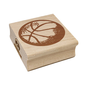 Basketball Sketch Square Rubber Stamp for Stamping Crafting