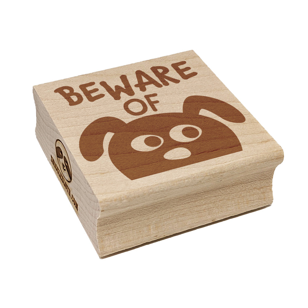 Beware of Dog Funny Doodle Square Rubber Stamp for Stamping Crafting