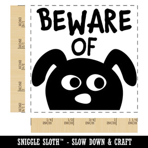 Beware of Dog Funny Doodle Square Rubber Stamp for Stamping Crafting