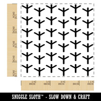 Bird Tracks Background Square Rubber Stamp for Stamping Crafting