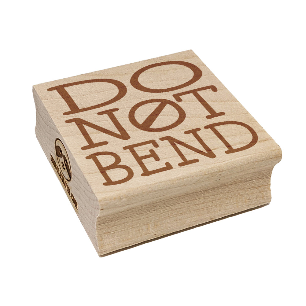 Do Not Bend Stacked Fun Text Square Rubber Stamp for Stamping Crafting