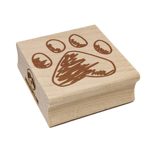 Dog Paw Sketch Square Rubber Stamp for Stamping Crafting