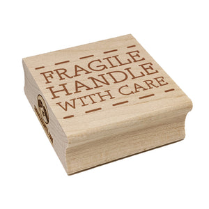 Fragile Handle with Care Square Rubber Stamp for Stamping Crafting