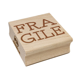 Fragile Stacked Fun Text Square Rubber Stamp for Stamping Crafting