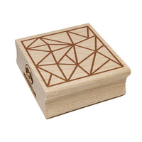 Geometric Abstract Background Square Rubber Stamp for Stamping Crafting