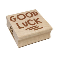 Good Luck Cute Text Square Rubber Stamp for Stamping Crafting
