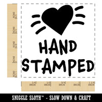 Hand Stamped Love Heart Square Rubber Stamp for Stamping Crafting