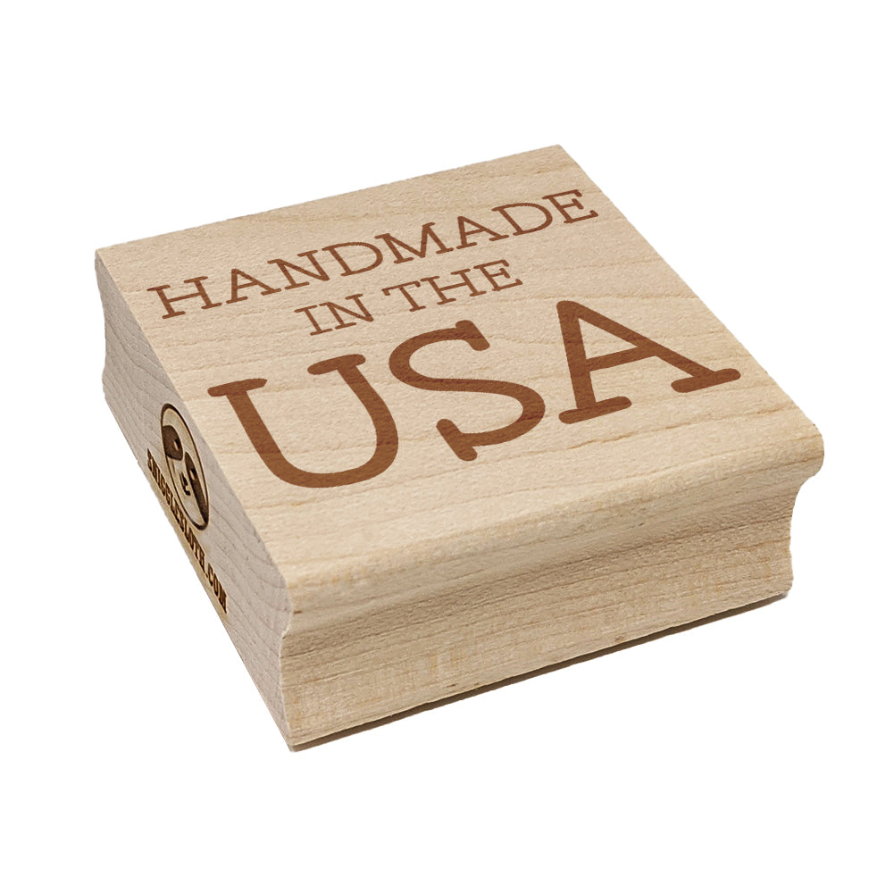 Handmade in the USA America Square Rubber Stamp for Stamping Crafting