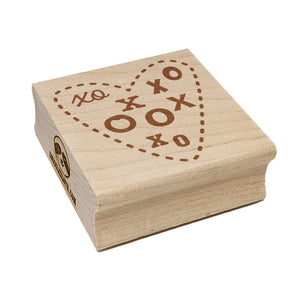 Heart XO Love Square Rubber Stamp for Stamping Crafting