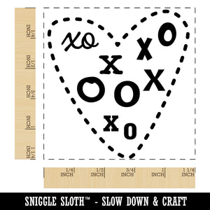 Heart XO Love Square Rubber Stamp for Stamping Crafting