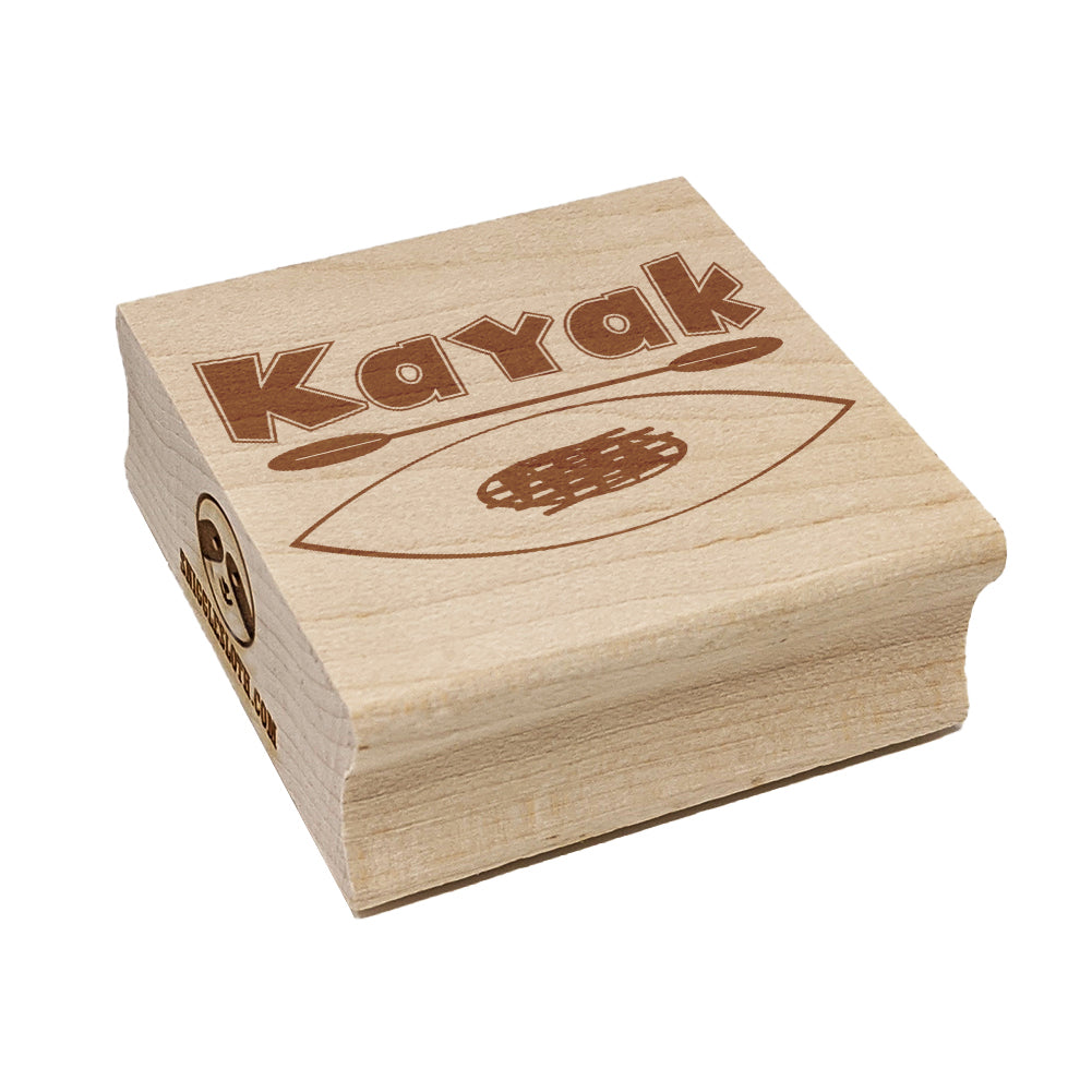 Kayak Doodle Square Rubber Stamp for Stamping Crafting