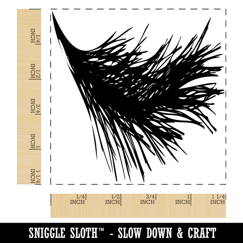 Pine Tree Needles Branch Sketch Square Rubber Stamp for Stamping Crafting