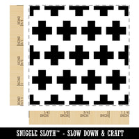 Plus Sign Pattern Background Square Rubber Stamp for Stamping Crafting