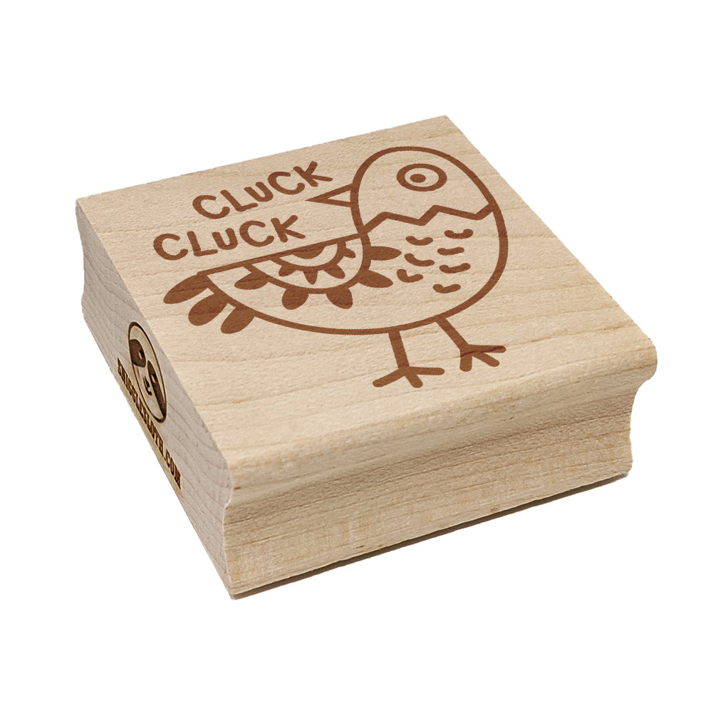 Silly Chicken Doodle Cluck Square Rubber Stamp for Stamping Crafting
