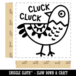 Silly Chicken Doodle Cluck Square Rubber Stamp for Stamping Crafting