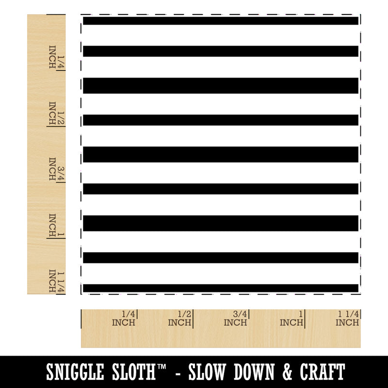 Skinny Nautical Stripes Pattern Background Square Rubber Stamp for Stamping Crafting