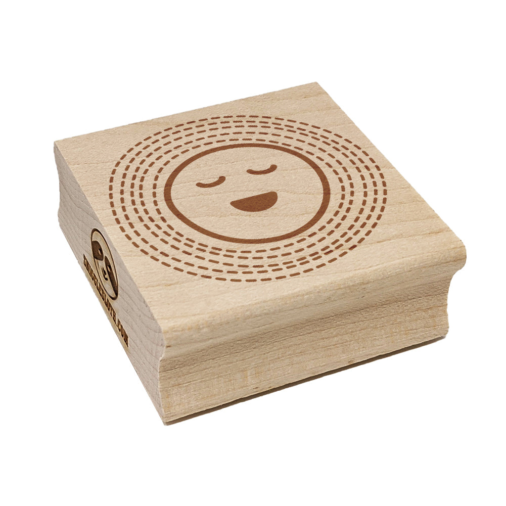 Smiling Sun Shine Doodle Square Rubber Stamp for Stamping Crafting
