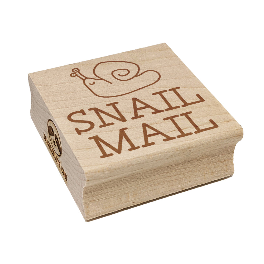 Snail Mail Cute Doodle Square Rubber Stamp for Stamping Crafting