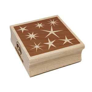 Stars at Night Background Square Rubber Stamp for Stamping Crafting