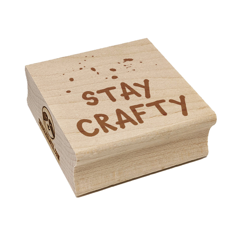 Stay Crafty Ink Splatters Square Rubber Stamp for Stamping Crafting