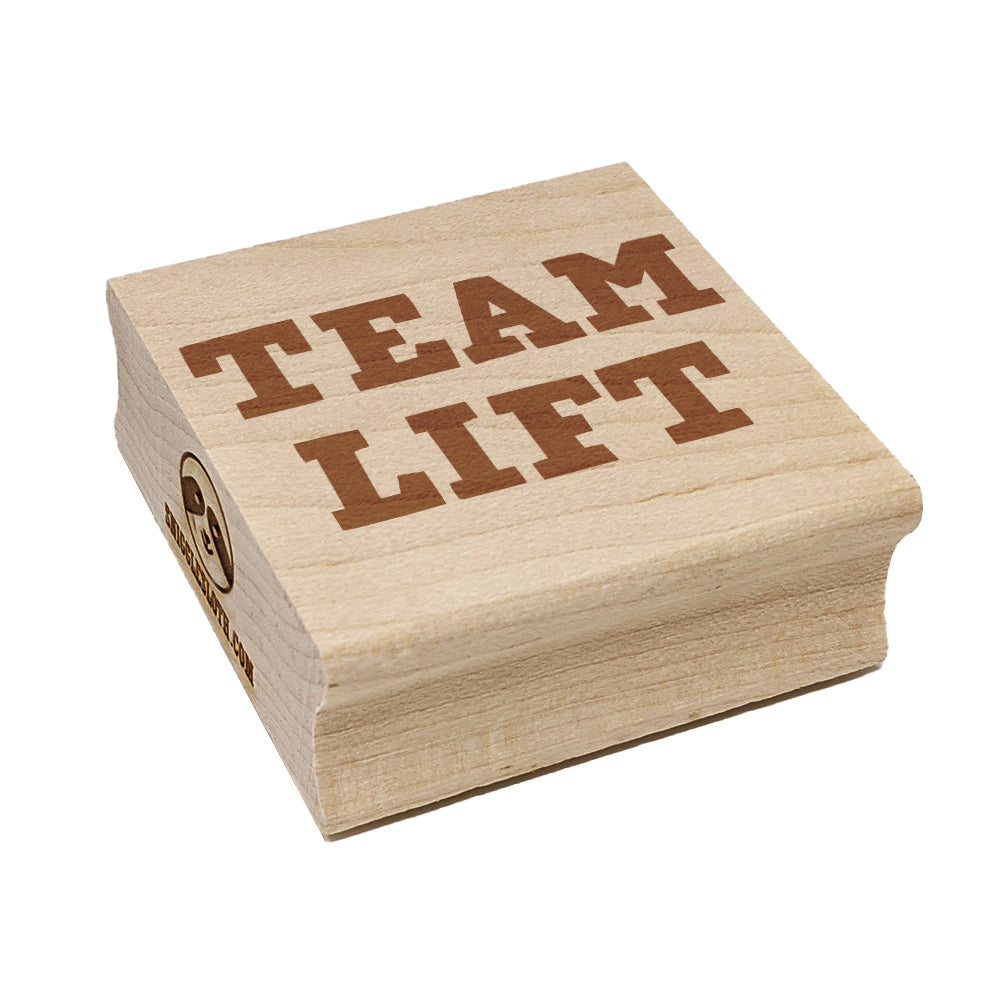 Team Lift Text Square Rubber Stamp for Stamping Crafting
