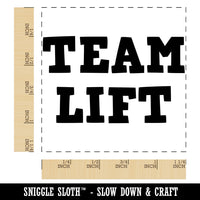 Team Lift Text Square Rubber Stamp for Stamping Crafting