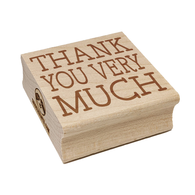 Thank You Very Much Fun Text Square Rubber Stamp for Stamping Crafting