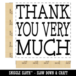 Thank You Very Much Fun Text Square Rubber Stamp for Stamping Crafting