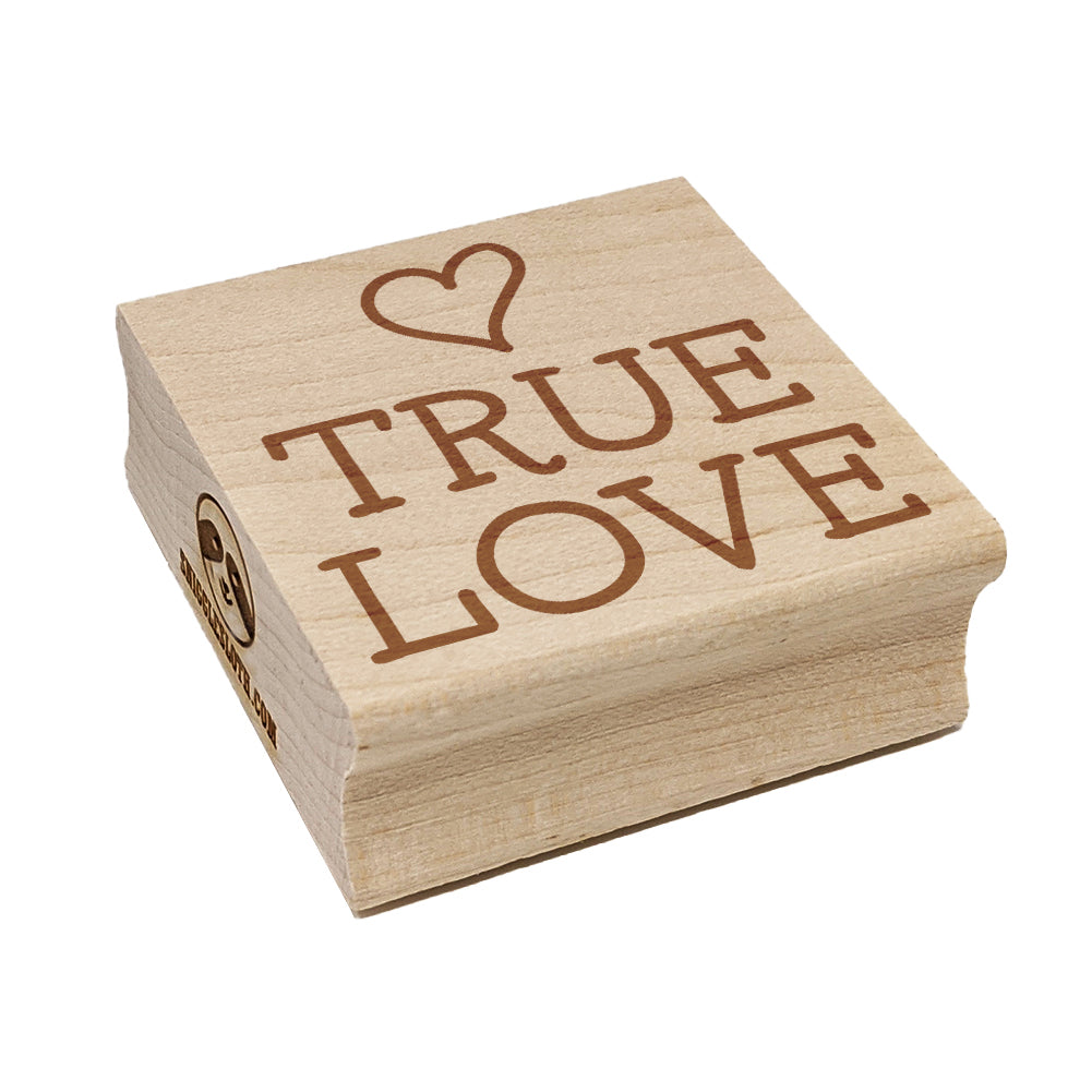 True Love Heart Fun Text Square Rubber Stamp for Stamping Crafting