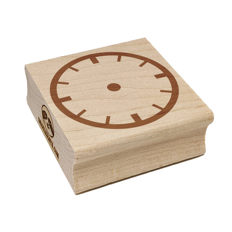 Blank Clock Telling Time Math Teacher School Square Rubber Stamp for Stamping Crafting