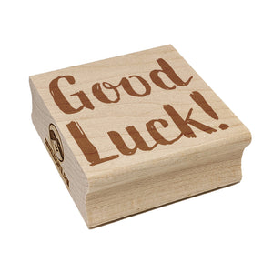 Good Luck Sketchy Fun Text Square Rubber Stamp for Stamping Crafting