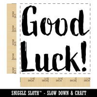 Good Luck Sketchy Fun Text Square Rubber Stamp for Stamping Crafting