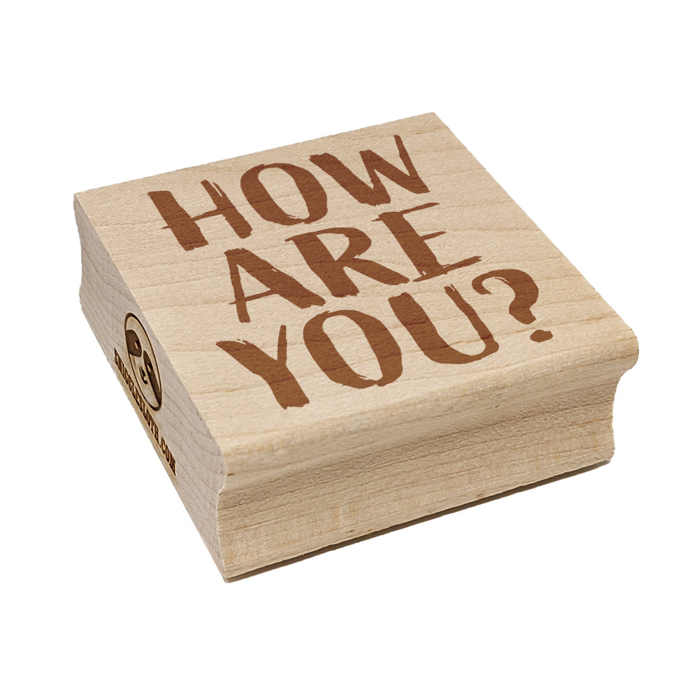 How Are You Sketchy Fun Text Square Rubber Stamp for Stamping Crafting