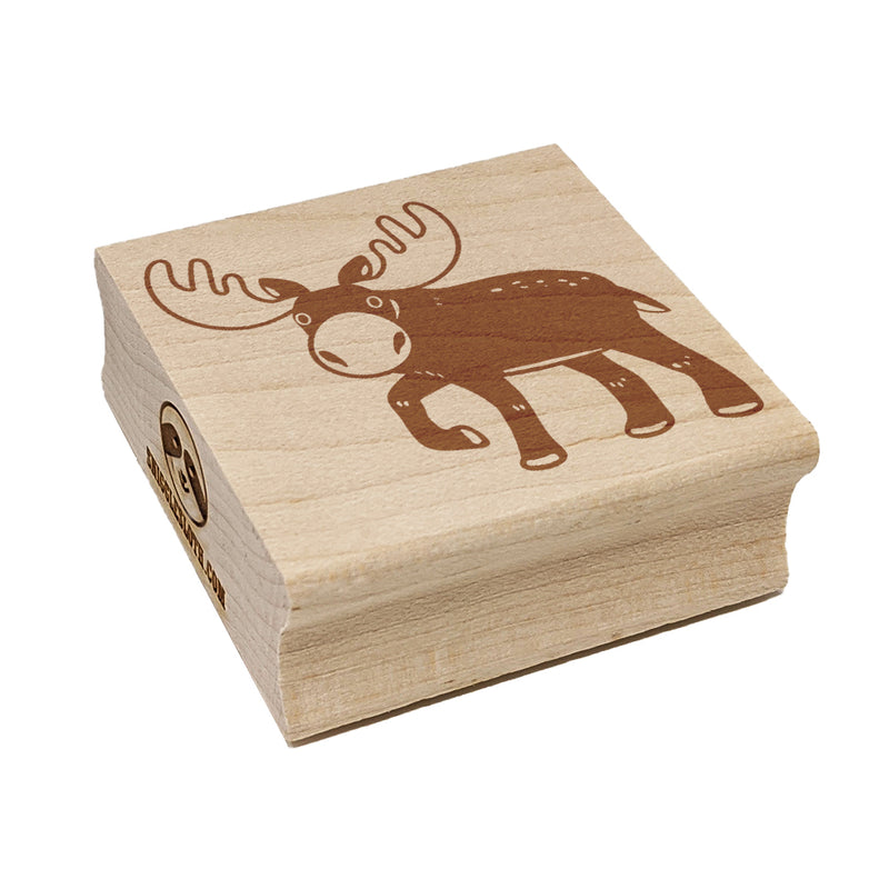 Cartoon Moose Square Rubber Stamp for Stamping Crafting