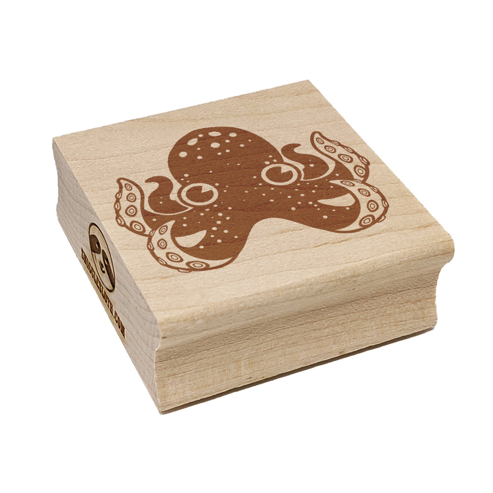 Adorable Octopus Square Rubber Stamp for Stamping Crafting