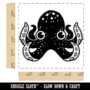 Adorable Octopus Square Rubber Stamp for Stamping Crafting