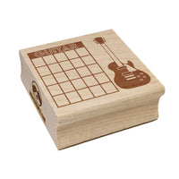 Electric Guitar Chord Chart Square Rubber Stamp for Stamping Crafting