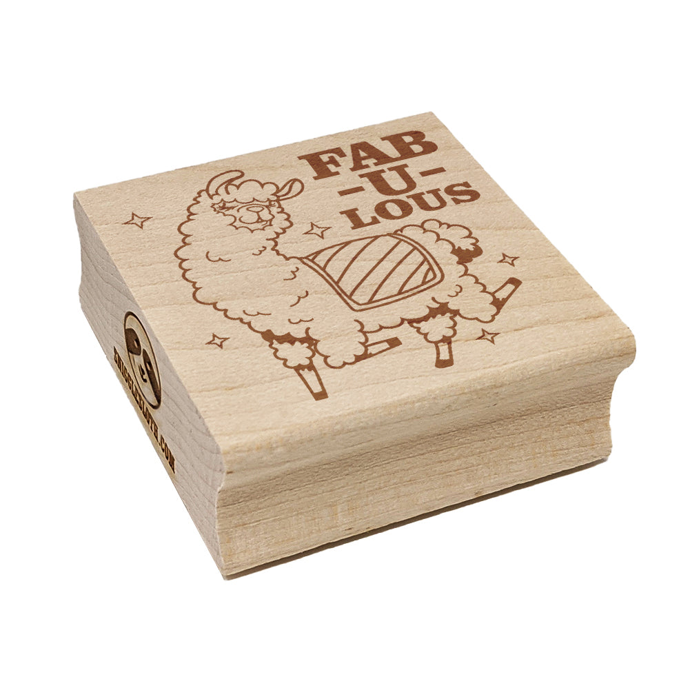 Fabulous Sassy Alpaca Square Rubber Stamp for Stamping Crafting