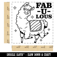 Fabulous Sassy Alpaca Square Rubber Stamp for Stamping Crafting