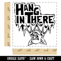 Hang in There Bat Square Rubber Stamp for Stamping Crafting